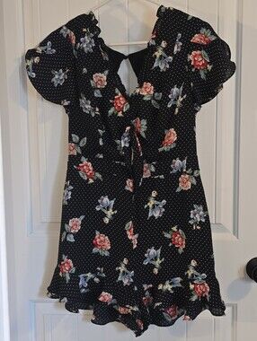 Floral Open Back Romper